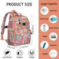 thumbnail image 4 of Colorful Vibrant Indian Tribal Paisley Design Student Backpack Lightweight Adjustable Shoulder Straps Chest Strap Durable School Backpack, 4 of 5