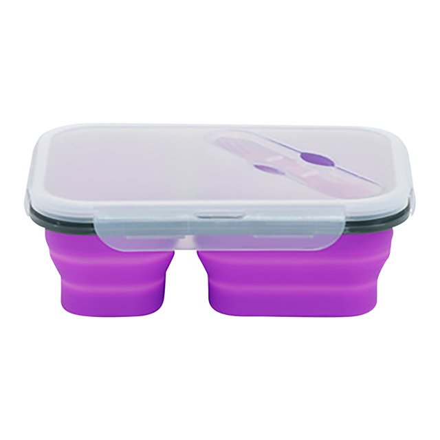 Clearance! Lunch Box With Spoon Folding Microwave Oven Portable Lunch Box Refrigerator Storage Box Fresh Keeping Box Daily Deals Returned Items #49