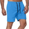 thumbnail image 3 of Plebaso Men's Quick Dry Shorts Drawstring Athletic Running Shorts Lightweight Summer Beach Sports Shorts, 3 of 4