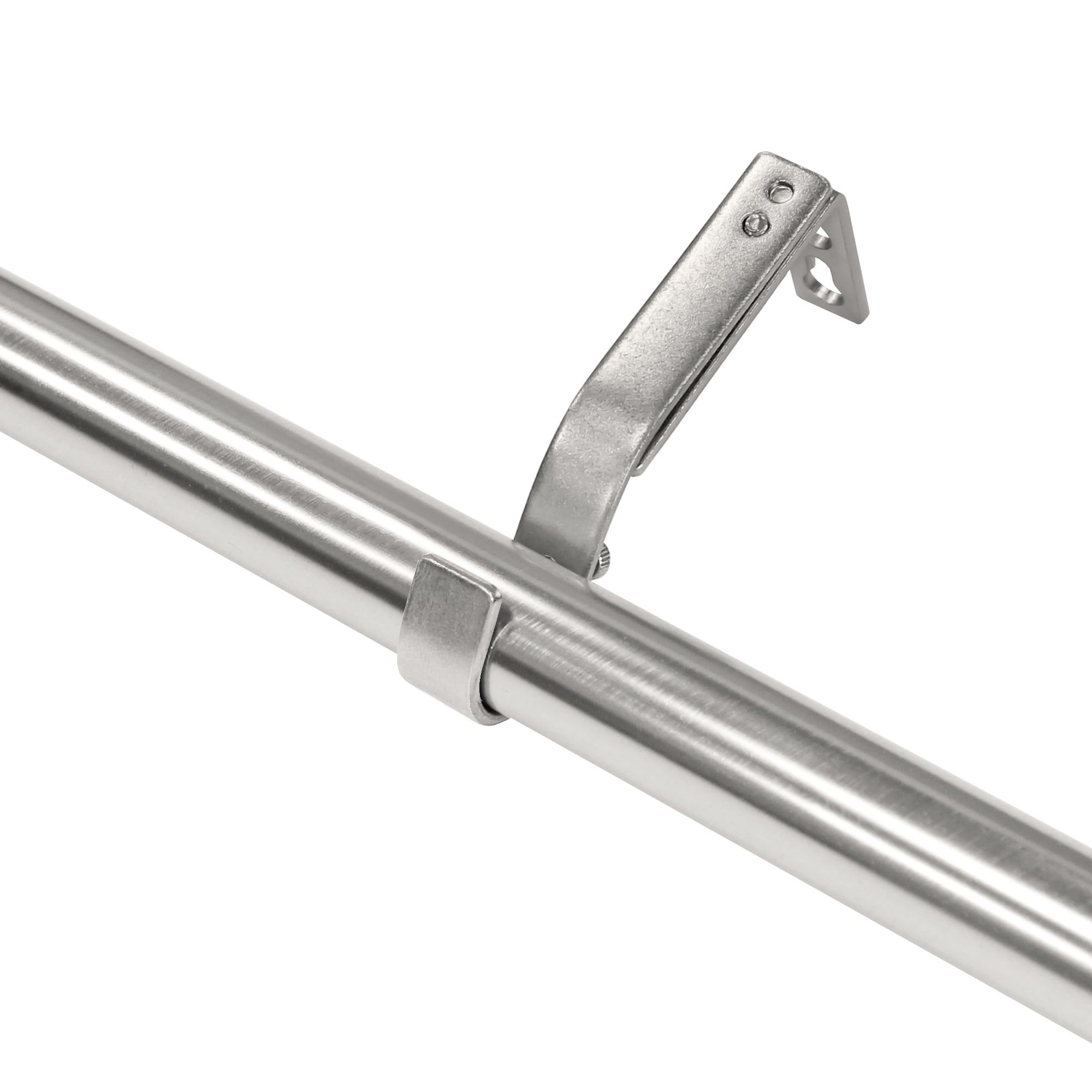 Ensemble de supports de tringle à rideaux simple réglables Nickel brossé 2,2 cm à 2,5 cm Mainstays (paquet de 2)