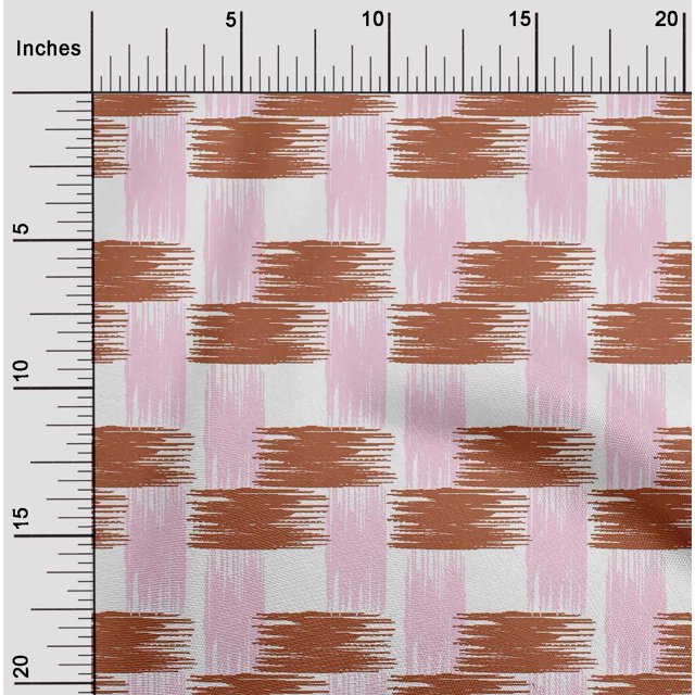 oneOone Polyester Lycra Fabric Brush Stroke Ikat Print Sewing Fabric BTY 56 Inch Wide