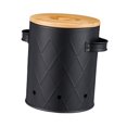 thumbnail image 2 of Lipstore Kitchen Vegetable Storage Tin Potato Onion Garlic Storage Bin with Lid Kitchen Storage Canister for Kitchen Countertop Pantry Black Medium, 2 of 8
