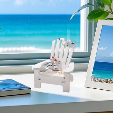 EGNMCR Chaise de Plage Méditerranéenne Ornements Décoratifs pour la Maison Ornements Mignons Ornements de Chaise de Plage Ornements Chaises de Plage en Bois