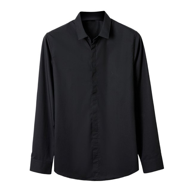 RXIRUCGD Chemise en Jean Décontractée pour Homme à Manches Longues avec Boutons, Poches et Col Rabattable, Noir, Taille : 2TG