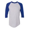 thumbnail image 1 of T-shirt Raglan à Manches Trois-Quarts 5050, 2XL, Gris Chiné, 1 of 2