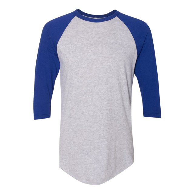 T-shirt Raglan à Manches Trois-Quarts 5050, 2XL, Gris Chiné