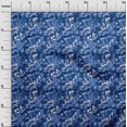 thumbnail image 3 of oneOone Cotton Poplin Medium Blue Fabric Abstract Sewing Craft Projects Fabric Prints By Yard 56 Inch Wide, 3 of 4