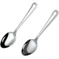 thumbnail image 2 of 2 Pcs Cuillère à Manche Long en Acier Inoxydable Ustensile de Service Portable pour Buffet, 2 of 8
