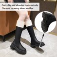thumbnail image 2 of Bottes à Plateforme Hauteur Genou pour Femmes, Talon Épais, Bout Rond, Antidérapantes, Mode, Bottes d'Hiver en Cuir, 2 of 6