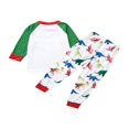 thumbnail image 3 of Tenue d'Intérieur Imprimé Dinosaure Parent-Enfant Col à Manches Longues Ensemble Robe Parents et Enfants, 3 of 5