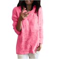 thumbnail image 1 of Chandails pour Femmes Unis Coupe Ample Blouse Légère Confortable Hauts Automne Hiver Manches Longues Hauts Décontractés Col Rond Chandail Hauts Noir P, 1 of 4