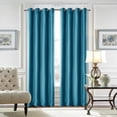 thumbnail image 1 of Innerwin Rideaux Protection UV Occultants Écoénergétiques de Luxe à Oeillets Couleur Unie Rideaux Fenêtre Bleu L:52"Xh:63 Pouces, 1 of 3
