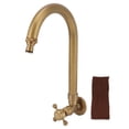 thumbnail image 2 of Outdoor Kitchen Sink Faucet, 360 Degree Rotation Single Cold Water Garden Outdoor Faucet, Antique In Wall Frost Crack Prevention Flexible Neck Laundry Room Tap Bar Faucet Tap, 2 of 8