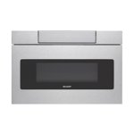 SHARP SMD2477ASC 24” Tiroir micro-ondes intégré avec commandes cachées, Ouverture automatique du tiroir, Cuisinière de capteur, Défrost, 1.2 Cu. ft.