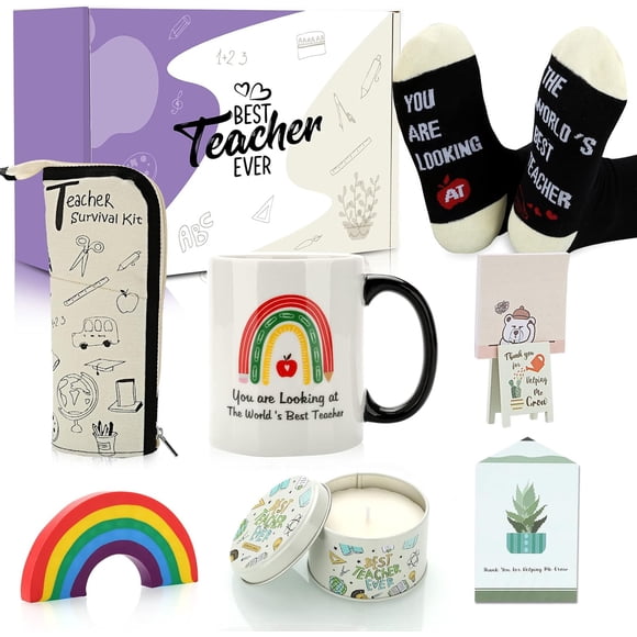 Teacher Gifts for Women, Teacher Appreciation Gifts Basket Bulk, Best Gifts for Teachers from Students,Graduation Back to School End of Year Teacher Birthday Gifts Retirement Thank You Gifts