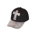 thumbnail image 1 of Casquette de Baseball à Croix et Visière Cloutées - Noir, 1 of 1