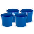 thumbnail image 1 of Homz Seau de Rangement Intérieur Extérieur 17 Gallons avec Poignées, Bleu (4 Pack), 1 of 9