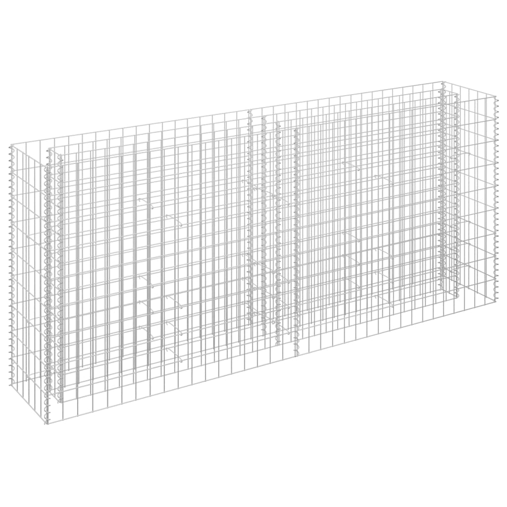 vidaXL Gabion Lit Surélevé Acier Galvanisé 180x30x90 cm