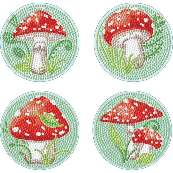 DIAMOND DOTZ® Mushroom Coasters Special Edition Diamond Painting Kit
