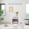 thumbnail image 3 of Cat Litter Box Enclosure, Decorative Nightstand Cat House Furniture Hidden End Table Indoor Pet Crate, Enclosed Kitty Litter Box Washroom, 3 of 7