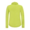thumbnail image 4 of BiZtdJrK Womens Long Sleeve Rash Guard Hiking Tops with Mask Summer Lightweight Beach Sun Protection Shirts Vacation Outfits Green M Fall Savings, 4 of 6