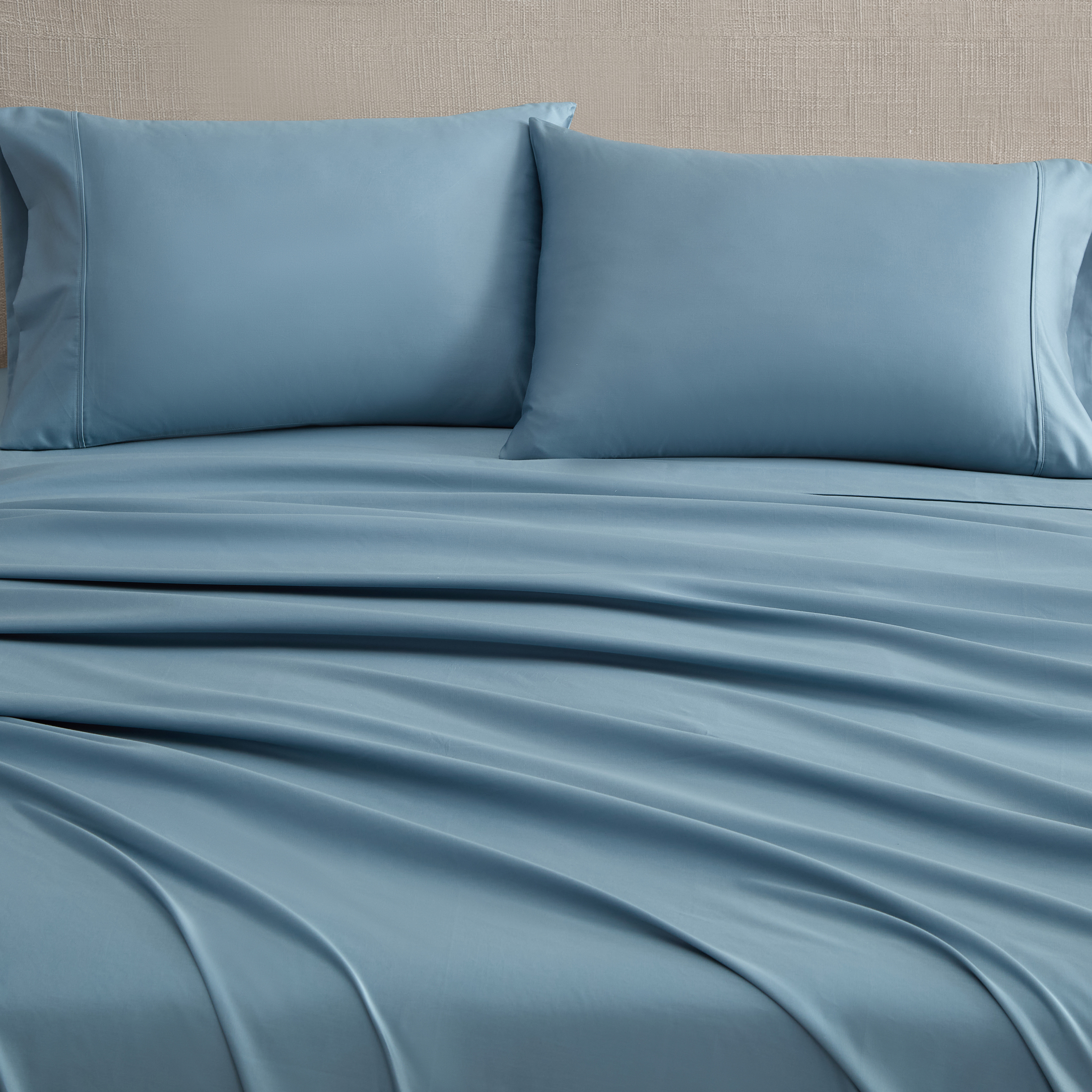 Martha Stewart Everyday Pima Cotton 600 Thread Count Blue Sheet Set Queen