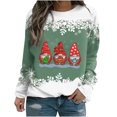thumbnail image 2 of EGNMCR Chandail en Molleton de Noël pour Femmes T-shirt Imprimé d'Hiver Manches Longues Blouse Col Rond Hauts Décontractés, 2 of 4