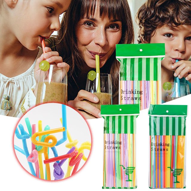 WIFKLSIIPG Matériau de Coude Jetable Boisson de Jus Thé au Lait Couleur Aléatoire