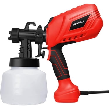 Vaporisateur de Peinture, Pistolet à Peinture Électrique HVLP 700 W pour la Maison avec Contenant de 1200 ml, Pistolet à Peinture avec 4 Tailles de Buse, Léger, Pulvérisation et Nettoyage Faciles, Parfait pour les Projets de Peinture, Meubles (Rouge)