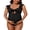 Black, variant on Retro One Piece Swimsuit for Maternity Cut Out Pregnancy Swimwear Modest Bath Suit