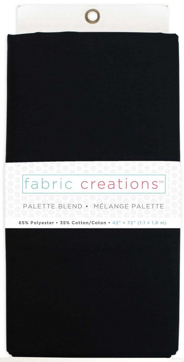 FABRIC CREATIONS 65/35 Polycotton Pre-Cut Fabric, noir, 1.83 × 1.07 m (2 × 1.17 yd)