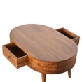 thumbnail image 3 of Table Basse Arrondie en Bois Massif de Châtaignier de Style Artisanal, 3 of 8