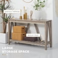 thumbnail image 4 of HOMCOM Farmhouse Console Table with Storage Shelf Anti-tipper for Entryway, 4 of 10
