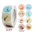 thumbnail image 3 of CAROOTU Enfants Dessin Animé Animal Autocollant Rouleau 500-Count Autocollants Ronde Encouragement Enseignant, 3 of 6