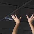 thumbnail image 3 of Genesis 2ft x 4ft Black Stucco Pro Ceiling Tiles, Waterproof, Fire-Rated PVC, Pack of 10, 3 of 8