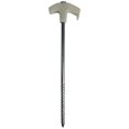 thumbnail image 1 of 9.8" Screw In Tent Stakes, Heavy Duty Metal Ground Anchors, Drillable For Camping Outdoor Events, Easy To Install, 1 of 1