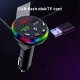 thumbnail image 4 of Dvkptbk Bluetooth FM Transmitter for Car 7 Color LED Light Bluetooth Car Adapter with 5V/3.1A Charging Handsfree Car Kit with USB Charging Car Charger MP3 Player, 4 of 7