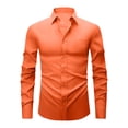 thumbnail image 2 of Dress Shirts for Men with Pocket Long Sleeve Big & Tall Tshirts Shirt Button-Down Collared Wrinkle-Free Solid Color Business Work Tops, 2 of 5