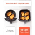 thumbnail image 4 of COSORI Pro Gen 2 Air Fryer 5.8QT, Upgraded Version with Stable Performance & Sleek New Look, 13 One Touch Functions, 100 Paper & 1100 Online Recipes, Dishwasher-Safe Detachable Square Basket, Black, 4 of 5
