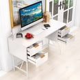 thumbnail image 4 of Costway 48" Computer Desk with 4 Drawers Storage Metal Frame Modern Study Writing Desk, 4 of 10