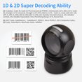 thumbnail image 3 of Labymos 1D 2D QR de Bureau Filaire Barcode Scanner Plate-Forme Mains Libres Lecteur de Sens Automatique USB RS232, 3 of 8