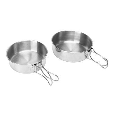 Bol de Camping avec Poignée Pliable, Bol en Acier Inoxydable Extérieur Bol en Acier Inoxydable Bol Pliant en Acier Inoxydable Design Convivial