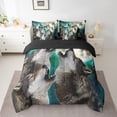 thumbnail image 2 of YST Wolf Comforter Set Queen Size 7 Piece,Moon Stars Bedding Set With Sheet Set,Safari Animals Bed in A Bag With Pillow Covers,Nebula Marble Galaxy Space Wolves Bed Sheets Set, 2 of 5