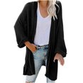thumbnail image 1 of AherBiu 3/4 Sleeve Cardigan Sweaters for Women Open Front Ribble Knit Outwear Jackets Loungewear, 1 of 6