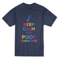 thumbnail image 1 of T-shirt Chiné Bleu Marine pour Homme « Keep Calm and Poop Rainbows », 1 of 1