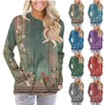 thumbnail image 2 of EQWLJWE Chandails en Molleton pour Femmes en Polaire, Col Rond, Haut Graphique à Fleurs, Manches Longues, Chandail-Over Mignon, Léger, Ample, Costumes d'Halloween en Liquidation, 2 of 5