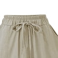 thumbnail image 4 of zanvin Shorts d'Été pour Femme à Taille Élastique, Jambe Grand, Unis, Imitation Coton et Lin, 4 of 4