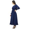 thumbnail image 4 of Bimba Robe Maxi Longue Décontractée en Coton pour Femme à Taille Smockée, 4 of 8