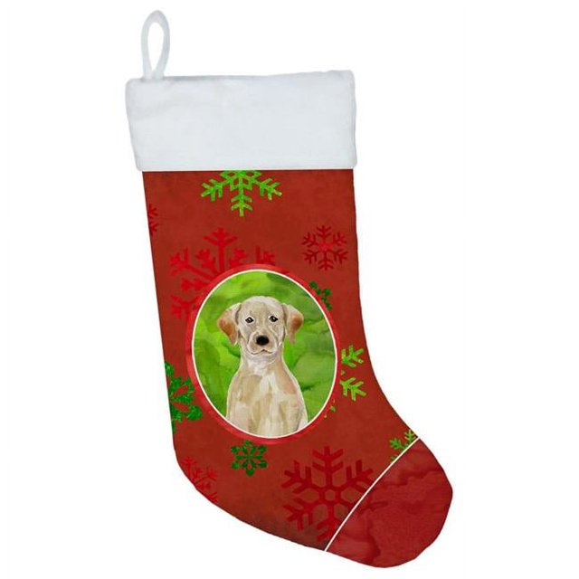 Carolines Treasures Snowflakes Yellow Labrador Retriever Christmas-Stockings, Multicolor