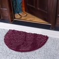 thumbnail image 3 of Half Round Water Absorbing Non-Slip Carpet Mat for Bathroom and Bedroom 40x60cm Soft Microfiber Area Rug with Rubber Backing Easy Care and Stylish Design, 3 of 6